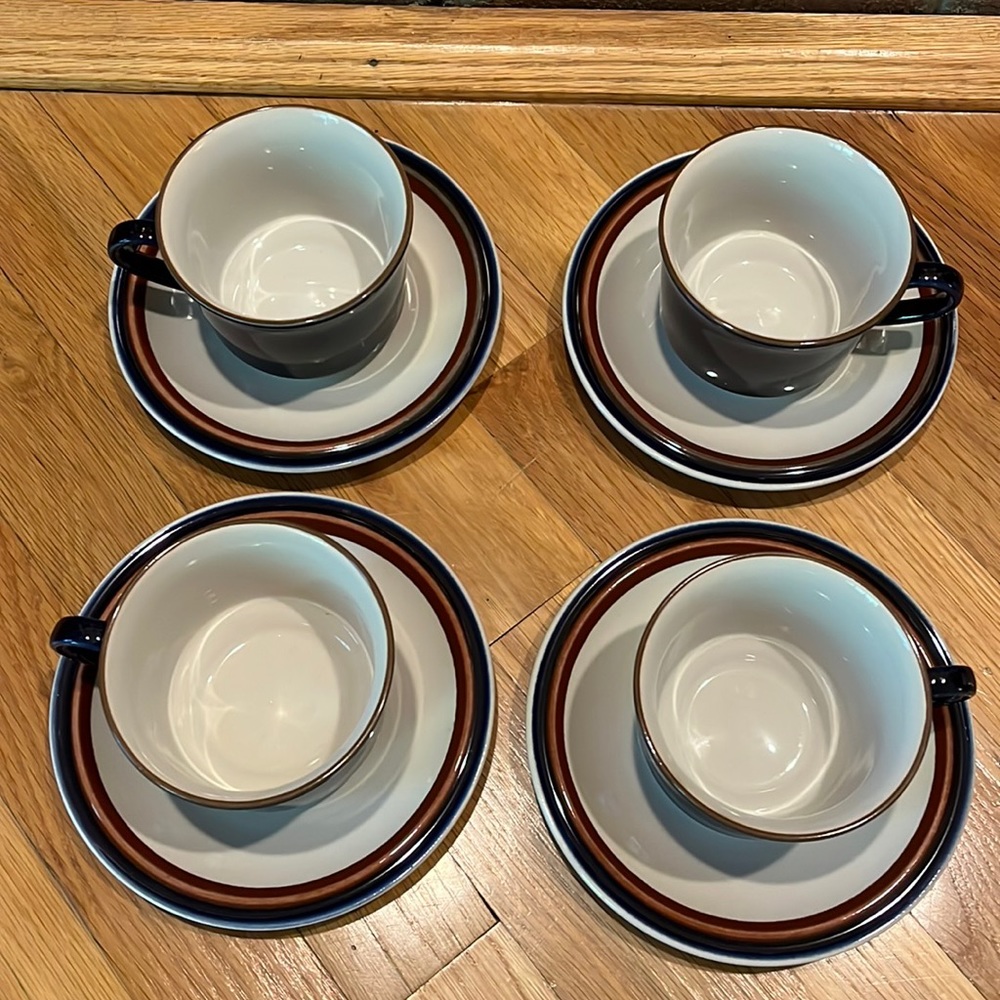 IMPERIAL BLUE Cup & Saucer - Mikasa / W.M. DALTON STONEWARE